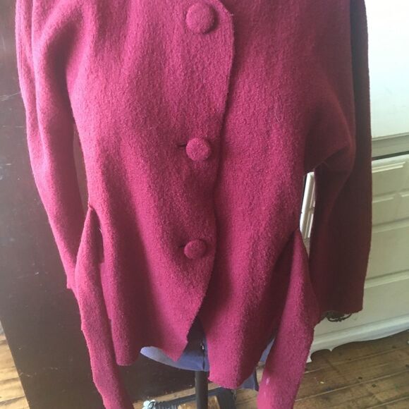 Orvis Felted wool, belted sweater jacket - Picture 2 of 4